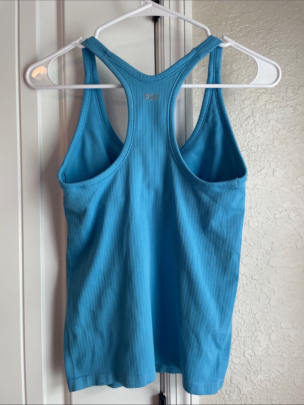 DSG Aqua Ribbed Racerback Tank Top - Picture 2 of 2